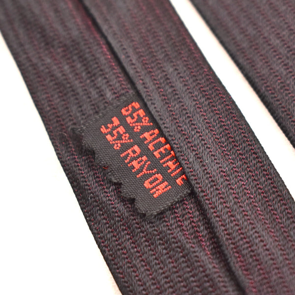 NOS 1960s Black & Raspberry Reflecting Squares Tie