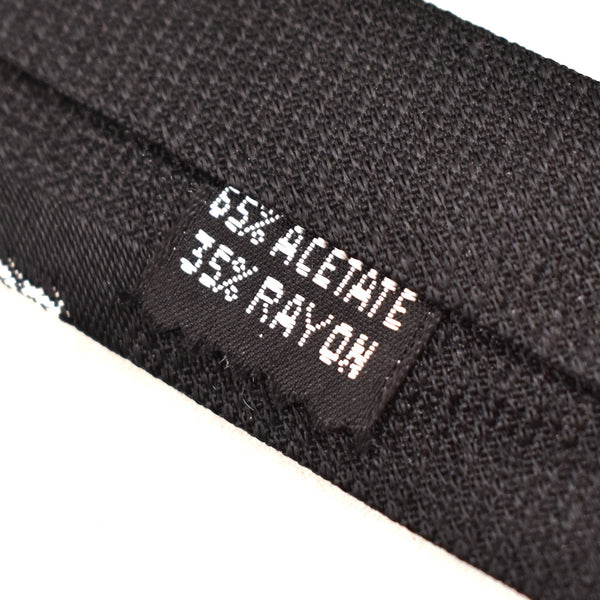 NOS 1960s Skinny Black Archer Tie