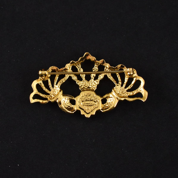 Charming Claddagh Pearl Avon Brooch Pin