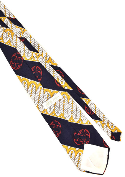 1940s Style Feather & Medallion Tie