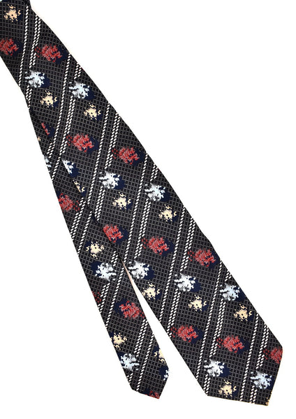 1940s Style Primary Colors Striped Tie