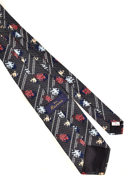 1940s Style Primary Colors Striped Tie