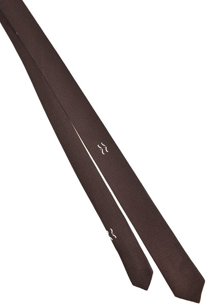 NOS 1960s Brown Textured Double Bird Tie