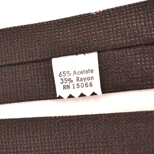 NOS 1960s Brown Textured Double Bird Tie