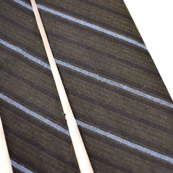 NOS 1960s Green & Sky Blue Striped Tie