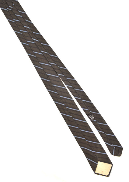 NOS 1960s Green & Sky Blue Striped Tie