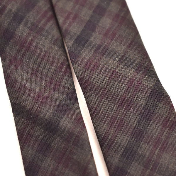 NOS 1960s Green Purple & Black Plaid Tie