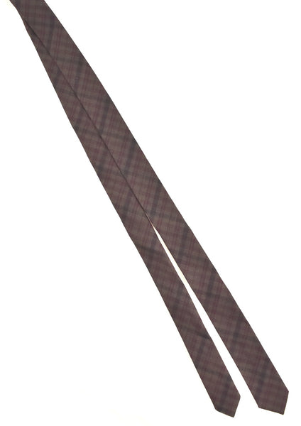 NOS 1960s Green Purple & Black Plaid Tie