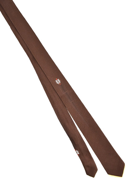 NOS 1960s Brown Textured Double Lions Tie