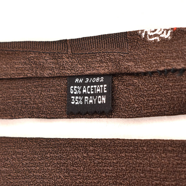 NOS 1960s Brown Textured Double Lions Tie