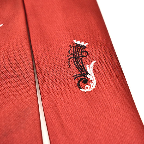 NOS 1960s Burgundy Abstract Harp Tie