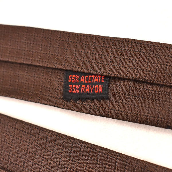 NOS 1960s Brown Textured Crown & Lion Tie