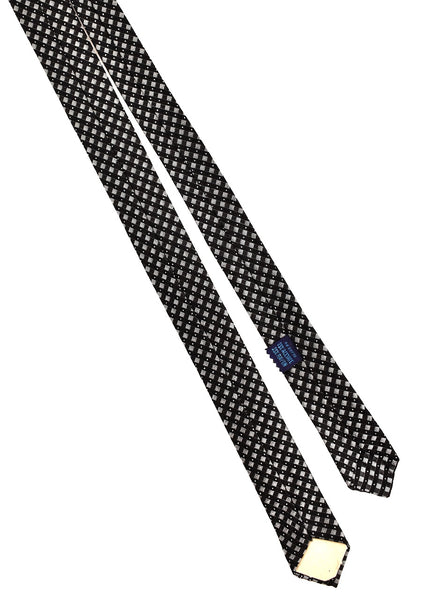 NOS 1960s Black & Gray Silver Sparkle Tie