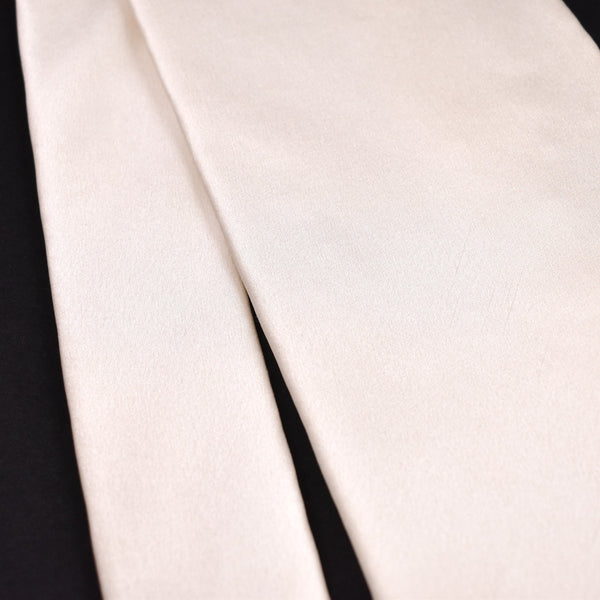 1990s Ivory Silk Tie