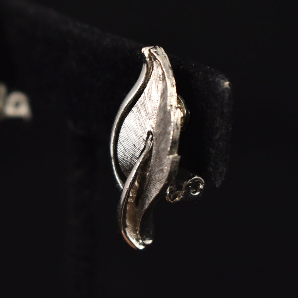 Single Textured Leaf Earrings