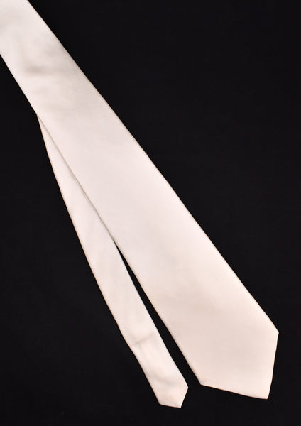 1990s Ivory Silk Tie