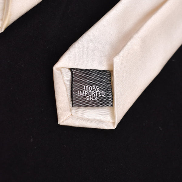 1990s Ivory Silk Tie