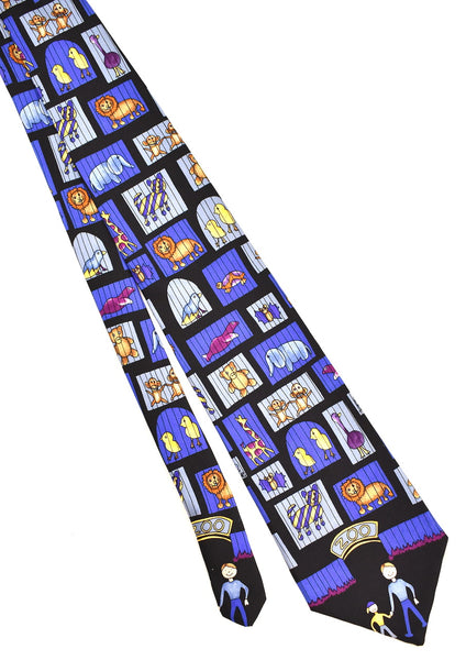 1990s Save the Children Visit the Zoo Tie