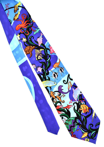 1990s Tropical Fish Underwater Tie