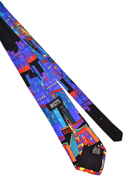 1990s Cityscape at Night Tie