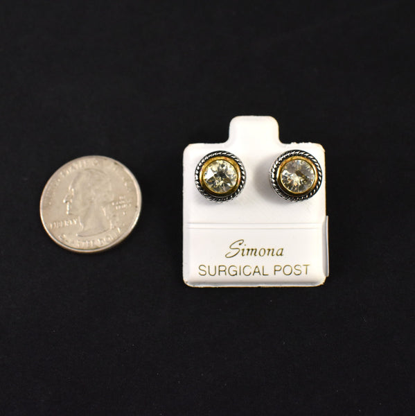 NOC Brighton Style Rhinestone Stud Earrings