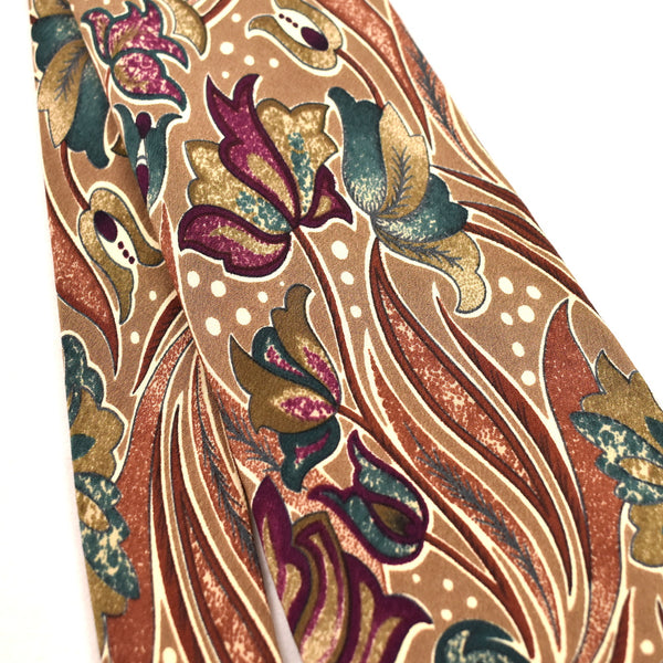 1990s Art Nouveau Floral Tie