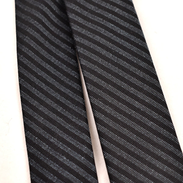 NOS 1960s Thin Blue & Black Striped Tie