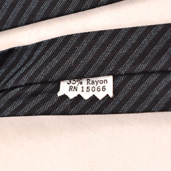 NOS 1960s Thin Blue & Black Striped Tie
