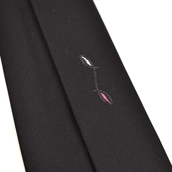 NOS 1960s Black Loop Design Gray & Pink Details
