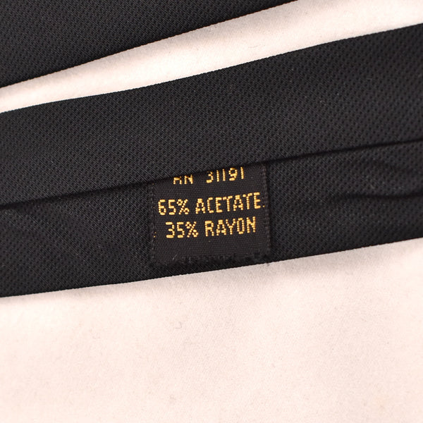 NOS 1960s Black Loop Tie Blue & Gold Details