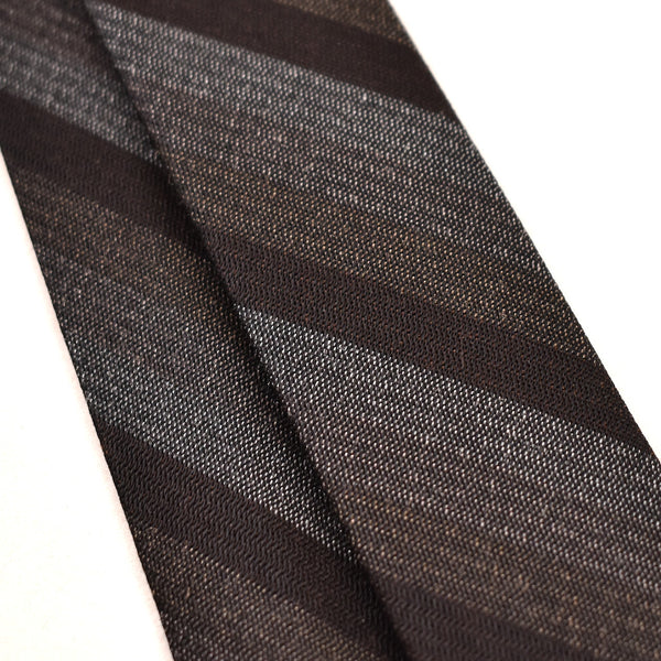 NOS 1960s Gray & Brown Striped Tie