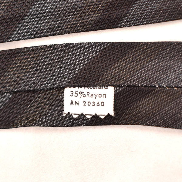 NOS 1960s Gray & Brown Striped Tie