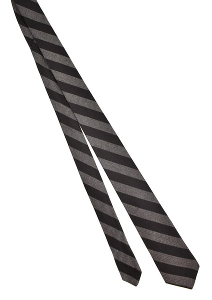 NOS 1960s Gray & Black Striped Tie
