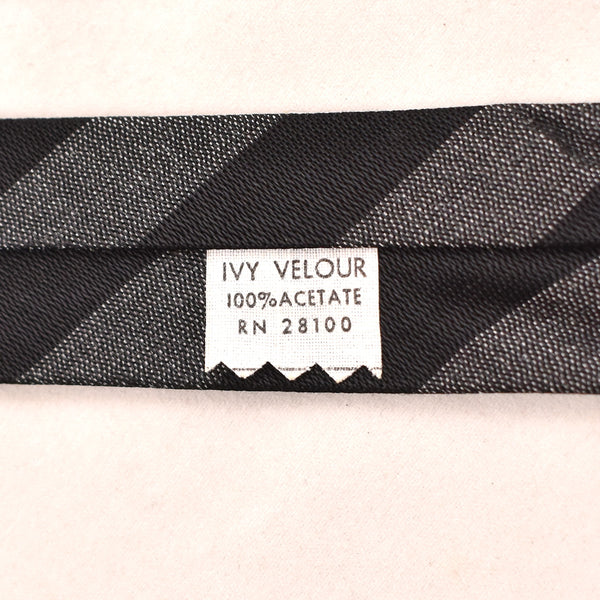 NOS 1960s Gray & Black Striped Tie