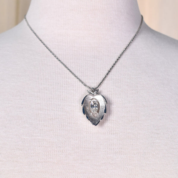 Crystal Navette Sarah Coventry Pendant Necklace