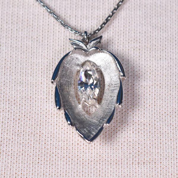 Crystal Navette Sarah Coventry Pendant Necklace
