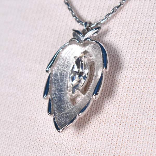 Crystal Navette Sarah Coventry Pendant Necklace