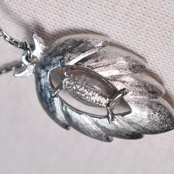 Crystal Navette Sarah Coventry Pendant Necklace