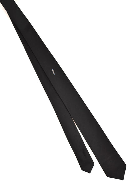 NOS 1960s Black Folded Paper Tie