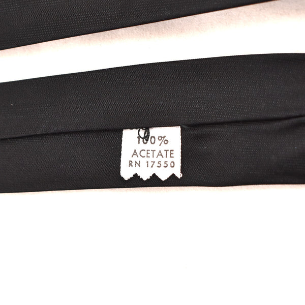 NOS 1960s Black Folded Paper Tie