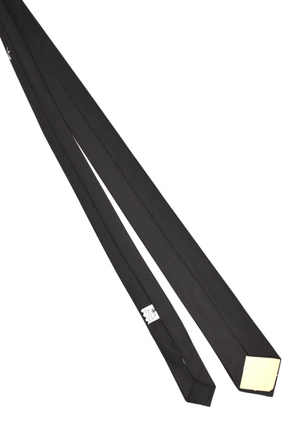 NOS 1960s Black Folded Paper Tie
