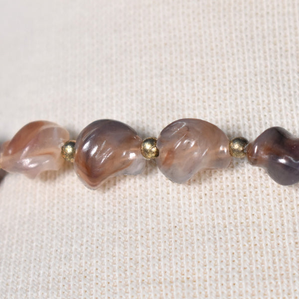 Lavender Swirl Textured Bead Necklace