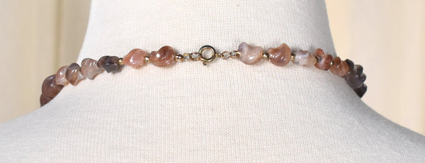 Lavender Swirl Textured Bead Necklace