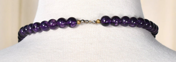 Artsy Enamel Purple Pendant Necklace