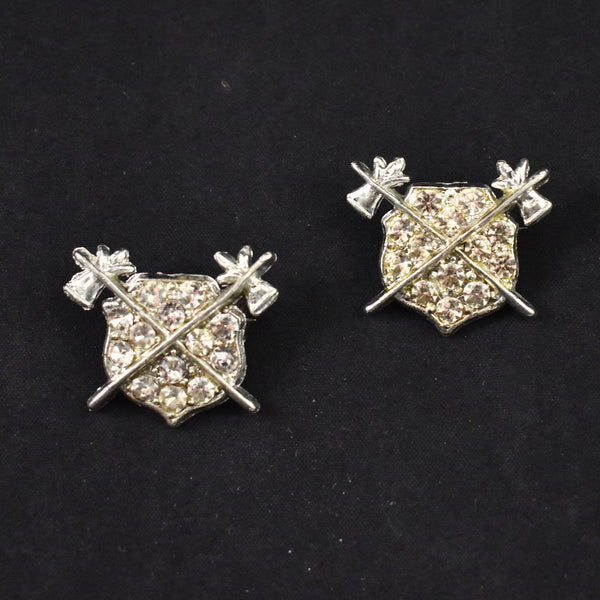 Rhinestone Shield & Axe Scatter Pins