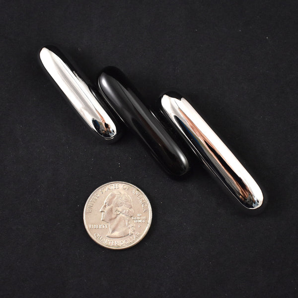 Sleek Modern Triple Bar Brooch Pin