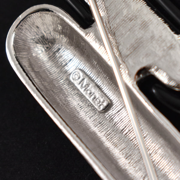 Sleek Modern Triple Bar Brooch Pin