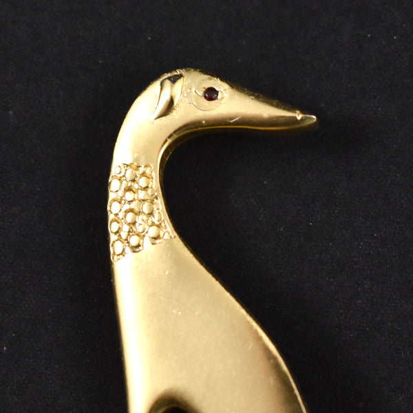 Gold Greyhound Dog Brooch Pin