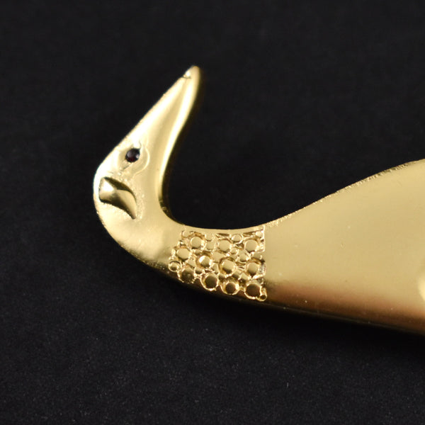 Gold Greyhound Dog Brooch Pin