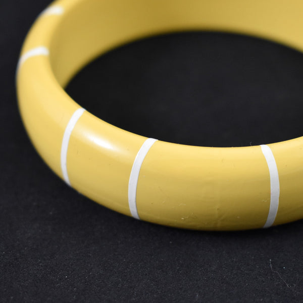 Tan Striped Bangle Bracelet